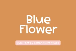 Blue Flower Cute Font