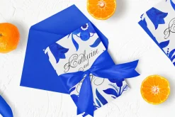 Blue Delft Watercolor Floral Clipart
