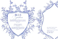 Blue Gardens Chinoiserie set