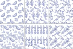 Blue Gardens Chinoiserie set