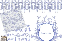 Blue Gardens Chinoiserie set