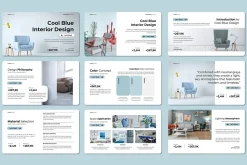 Blue Interior Design - Google Slides