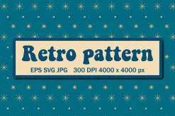 Blue Pattern with Snowflakes