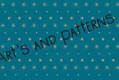 Blue Pattern with Snowflakes