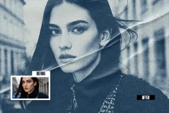 Blue Print Photo Effect