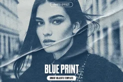 Blue Print Photo Effect