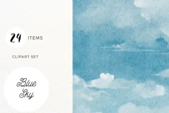 Blue Sky Watercolor Backgrounds