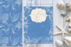 Blue Toile Ocean Set