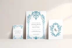 Blue Victorian ll Line art set