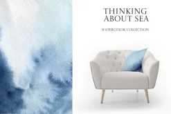 Blue Watercolor Background Set