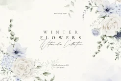 Blue Winter Flowers