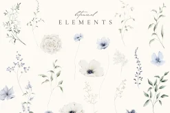 Blue Winter Flowers