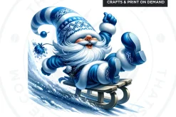 Blue Winter Gnomes clipart