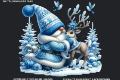 Blue Winter Gnomes clipart