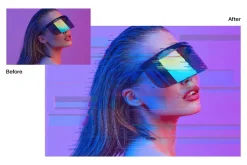 Blur Glitch Photo Effect Template