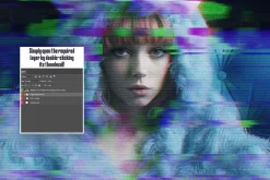 Blurred Glitch Photo Effect