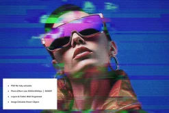 Blurred Glitch Photo Effect