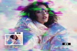 Blurred Glitch Photo Effect