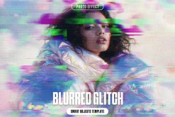 Blurred Glitch Photo Effect