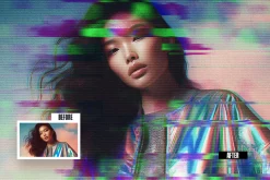 Blurred Glitch Photo Effect