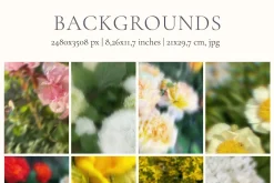 Blurry Flowers Abstract Backgrounds