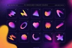 Blurry Gradient Shapes Collection