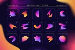 Blurry Gradient Shapes Collection