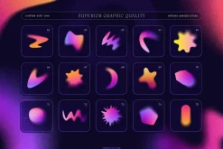 Blurry Gradient Shapes Collection