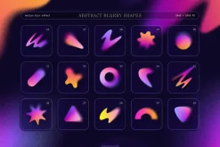 Blurry Gradient Shapes Collection