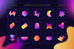 Blurry Gradient Shapes Collection