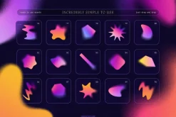 Blurry Gradient Shapes Collection