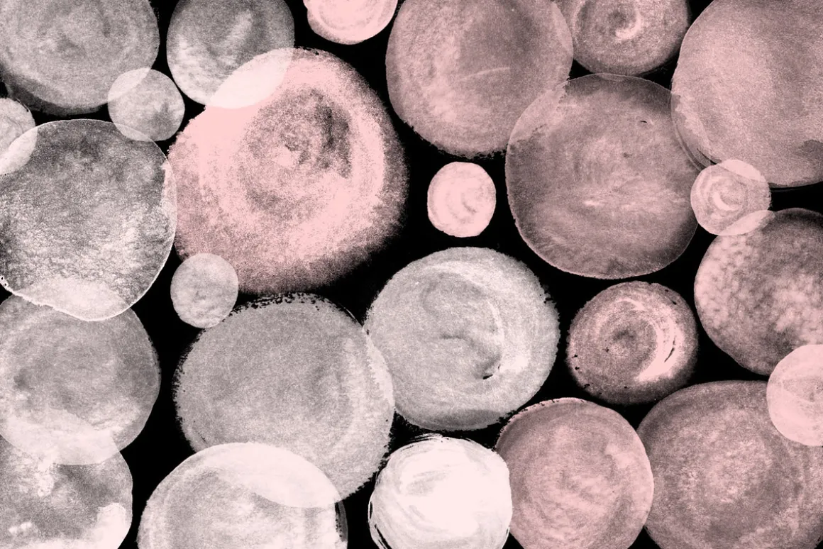 Blush Pink Watercolor Circles