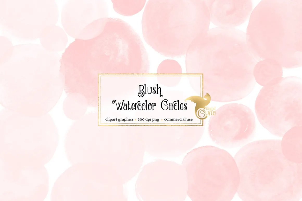 Blush Pink Watercolor Circles