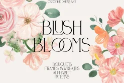 Blush Blooms Soft Watercolor Flowers