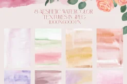 Blush Blooms Soft Watercolor Flowers
