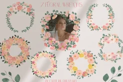 Blush Blooms Soft Watercolor Flowers