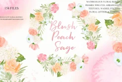 Blush Peach Sage flowers