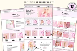 Blush Pink Pastel Website Template