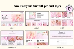 Blush Pink Pastel Website Template