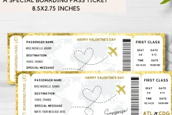 Boarding Pass for Valentine's Day