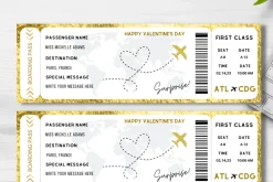 Boarding Pass for Valentine's Day
