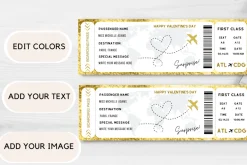 Boarding Pass for Valentine's Day