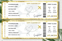 Boarding Pass for Valentine's Day