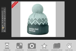 Bobble Hat Mockup