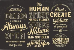 Bohemian Alchemist 5 Font + 15 Badge