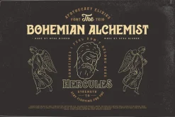 Bohemian Alchemist 5 Font + 15 Badge
