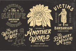 Bohemian Alchemist 5 Font + 15 Badge