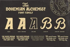 Bohemian Alchemist 5 Font + 15 Badge