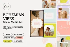 Bohemian vibes | Social Media Kit