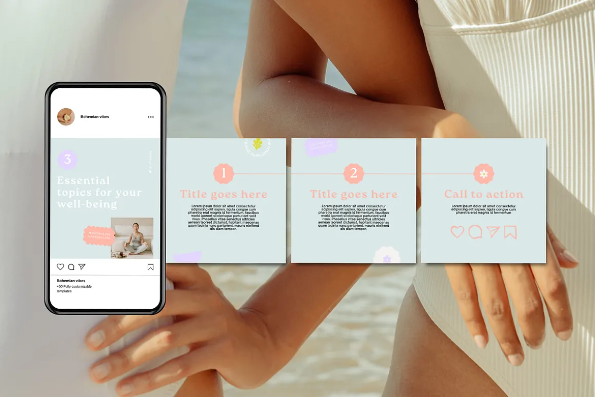 Bohemian vibes | Social Media Kit